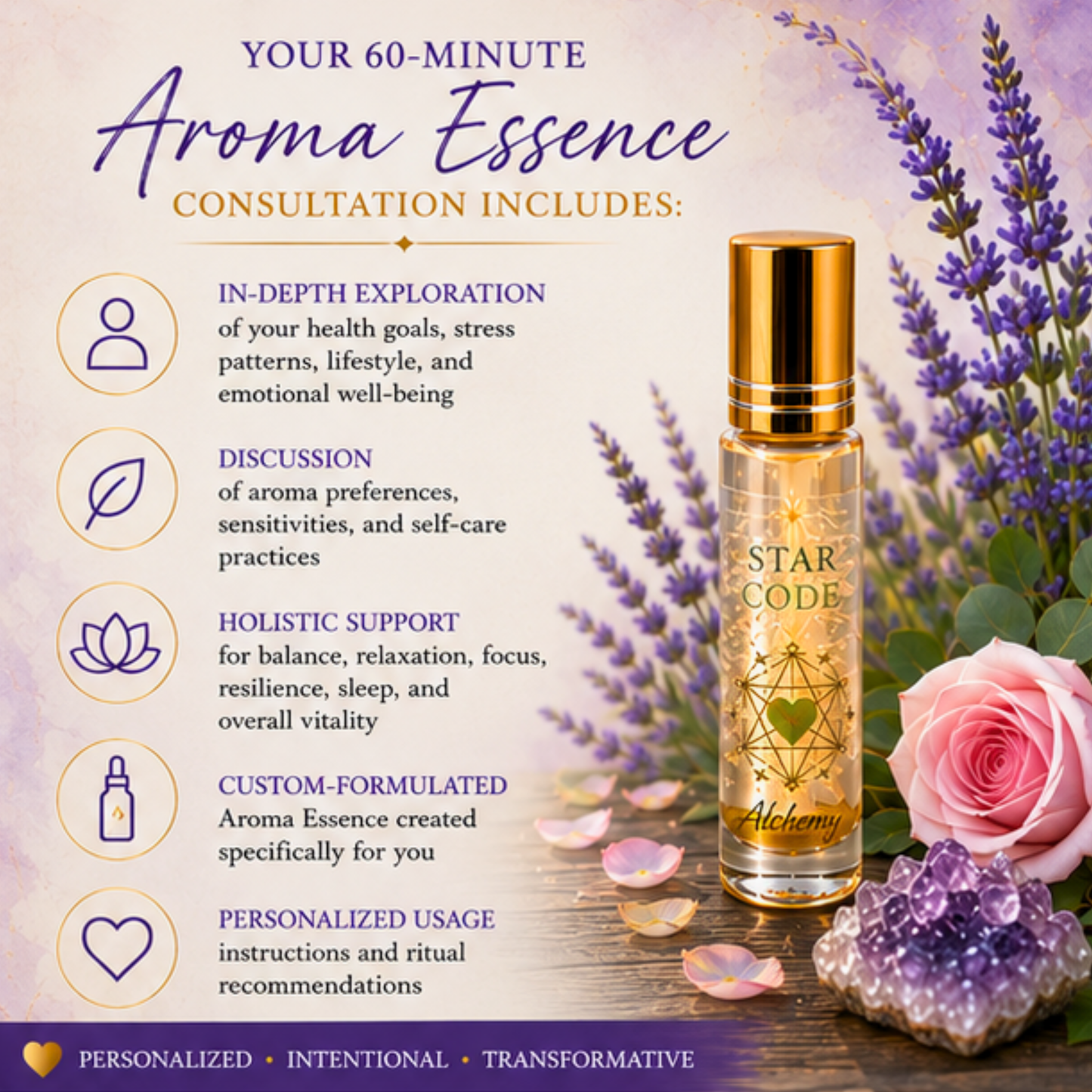AROMA ESSENCE CONSULTATION + CUSTOM BLEND