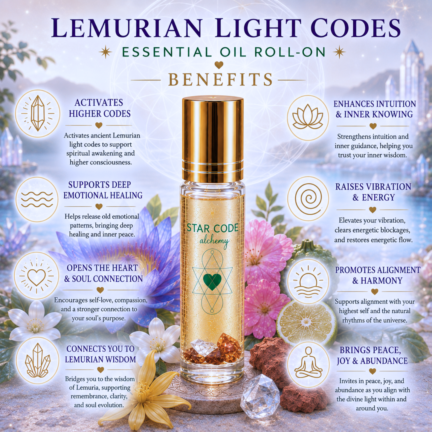 LEMURIAN LIGHT CODES Essential Oil Roll On