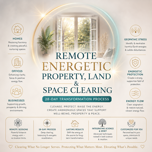 REMOTE ENERGETIC PROPERTY, LAND and SPACE CLEARING (HOME OR HOME OFFICE) 28-day process)